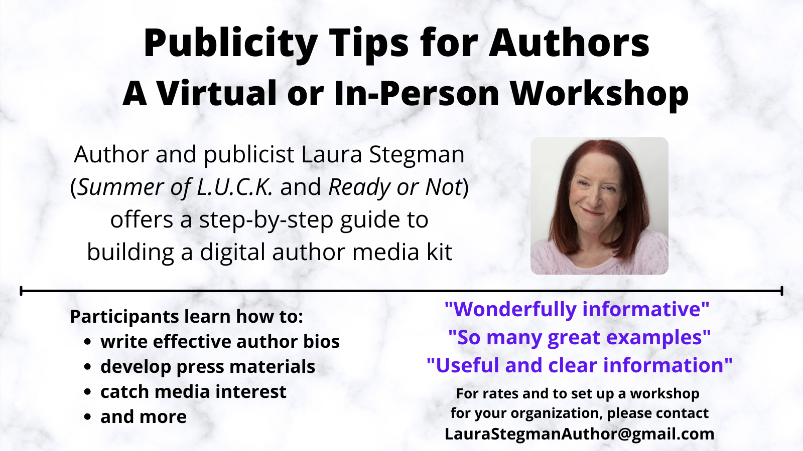 Laura Stegman Author Pr Tips For Authors